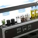 AWOKE Magnetic Over the Stove Shelf, 16" to 30" Extendable Steel Spice Rack for Back of Stove, Above Oven Storage Organizer, Stove Top Shelf for Kitchen Range, Heat Resistant Ledge for Spices & Oils