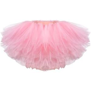 Zhanmai Mardi Gras Costume Tutu Skirt Women Adult Classic Elastic 5 Layered Short Tulle Skirt 80's Dance Costume for Lady, Size S