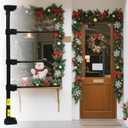 Garland Hanger for Front Door,Garland Hanger Adjustable Fits 32"-39" Doors,Heavy-Duty Christmas Halloween Decoration Holder for Wreaths (32"-39")