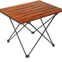 ROCK CLOUD Portable Camping Table Ultralight Aluminum Camp Table Folding Beach Table for Camping Hiking Backpacking Outdoor Picnic, Size M (Wood Grain)