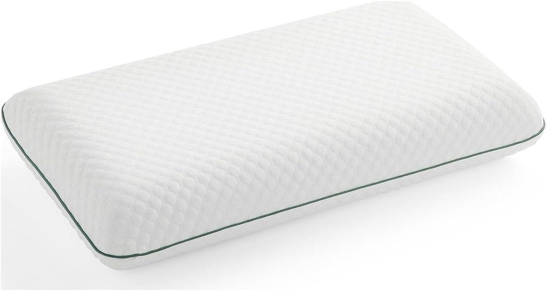 New Modern White Gel Memory Foam 1 Pack Bed Pillow Queen Size Support Pain Relief Cover Sleep Ergonomic Cooling Washable Cover Home Bedroom 25" L x 16" W x 5" H of Set