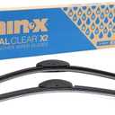 Rain-X 810335 Total Clear Beam Wiper Blades 26" & 20" Windshield Wipers for All-Weather Performance, Rubber Squeegee for Smooth Clean Wipe & Quiet Operation - 2 Pack Value