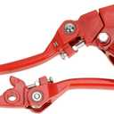 HIAORS Red Brake Folding Clutch Lever with Perch for 7/8" Handlebar 110cc 125cc SSR125 SSR70 TTR125 Xmotos Apollo Thumpstar 125 CRF50 XR klx 140 Chinese Pit Dirt Bike Motorcycle