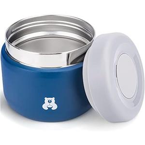 Charcy 9oz Kids Stainless Steel Insulated Food Jar, Wide Mouth Leak-Proof Soup Thermo, Container Set for 8h Hot and 6h Cold - Blue
