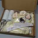 Crtiin 18 Pcs Flower Girl Gifts Wedding Proposal Box Kit from Bride Will You Be My Flower Girl Gifts Card Tumbler Daisy Necklace Sunglasses Diamond Pen Hair Ring Mirror Green Sage Wedding Party Favors