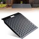 VNN 29" x 24" Shed Ramp for Riding Mower - 750 LB Capacity Shed Ramps, Anti-Slip Punch Plate Ramp for ATV, Motorcycles, Garages & Barns (1PC,Black)