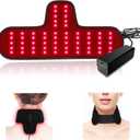 Tamthna Red Light Therapy for Neck & Wrist, Rechargeable 5000mAh Battery Infrared Red Light Therapy Belt for Body, Portable Near Infrared Neck Wrap for Home and Office