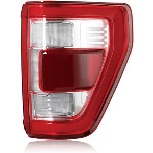 LED Tail Lights Assembly Chrome Housing w/Blind Spot (Module NOT Included) Compatible With Ford F150 F-150 2021-2023 Rear Brake Lamp Signal Right Passenger Side ML3Z13404D(RH Chrome)