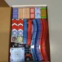 52 PCS Magnetic Tiles Race Car Track Set with 2 Racing Trucks, STEM Educational Travel Magnetic Building Blocks for Kids Ages 3-8, Montessori Sensory Toys Gifts for Toddler, Boys & Girls