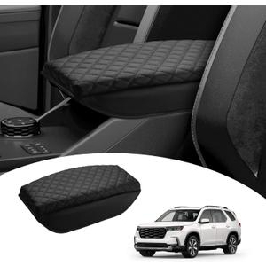 Shademax Center Console Cover for Ford Ranger 2024 2025 2026 Accessories, Ranger Armrest Cover Cushion Pad Leather Middle Console Cover Armrest Seat Box Protector for Ranger XL XLT Lariat Raptor