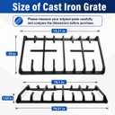 DG94-00937A Gas Stove Grate Replacement for Samsung Gas Range, Cast Iron Surface Burner Grate Support Parts for NX58H9500WS NX58H5600SS NX58R5601SS, Replaces DG94-00468A