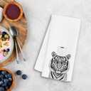 2 x Tiger Gifts Hand Towels for Bathroom, Tiger Bathroom decor, Cute Animal Kids Room Decor, 16x24 Inch