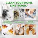 2 x Magic Melamine Sponge Eraser, 6Pack 2X Density Magic Cleaning Erasers in Bulk Extra Durable & Long Lasting, Multi-Functional Melamine Foam Sponges for Bathroom Window Shoes Kitchen