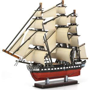 CubicFun 3D Ship Puzzles for USS Constitution Sailing Boat Models for Adults and Teens Toys, 193 Pieces