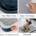 Dog Pee Pad Holder with Pee Pads, 20.1"x15.6"X1.4" Indoor Dog Potty Pad with Splash Guard for Puppy and Small Dogs, Housebreaking Supplies, Pet Products (Blue)