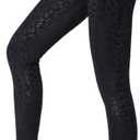 Dragon Fit High Waist Yoga Leggings with 3 Pockets,Tummy Control Workout Running 4 Way Stretch Yoga Pants (Large, Black Leopard)