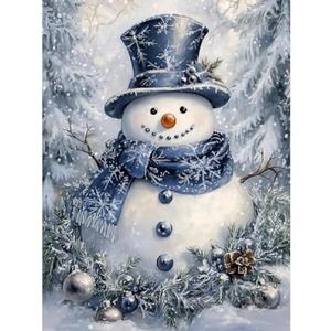 Eiazuiks Christmas Paint by Number for Adults. Thanksgiving Paint by Numbers for Adults Beginner Drawing Paintwork with 3 Paintbrushes Paint Canvas Oil Painting Outdoor Snowman 20” x 16”