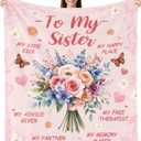 Sister Gifts, Sisters Birthday Gift from Sis, Best Sisters Ever Present for Women, Christmas Mothers Day Birthday Gift for Sister, Soft Throw Blanket 60"X50"