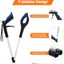 32 Grabber Reacher Tool, 2-Pack Foldable Reacher Grabber Pickup Tool with 90 Rotating Jaw & Magnets, Trash Picker Upper Grabber, Lightweight Grabbers for Seniors Heavy Duty