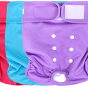 wegreeco Washable Reusable Premium Female Dog Diapers, Medium Large Small Dog Doggie Puppy & Doggy Diapers Female,Period Panties in Heat (Pack of 3, Medium)