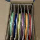 Bonita Dinner Plates, 10.5 Inch Ceramic Plates, Microwave, Oven and Dishwasher Safe Plates Set of 6 - Vibrant Colors