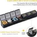 Monthly Pill Organizer, 28 Day Pill Box 1 Time a Day with Dust-Proof Case, Large 4 Weeks a Month Pill Case Container, Daily Vitamin Case Box for Pills/Medicine/Fish Oil/SupplementsBlack