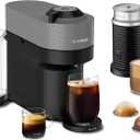 Nespresso Vertuo Pop+ Coffee and Espresso Maker by Breville with Milk Frother, Dark Grey