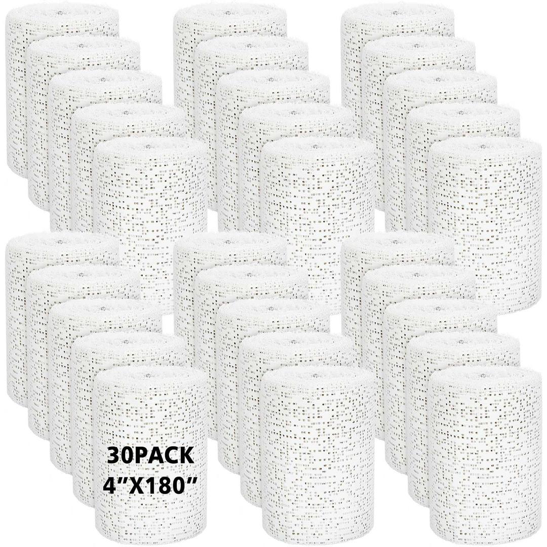Preboun 100 Pack Plaster Cloth Gauze Bulk for Craft Art, 4 Inch x 180 Inch