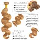 #27 Honey Blonde Human Hair Bundles 10 Inch Color 27 Bundles Human Hair Extension Body Wave 1 Bundle Honey Blonde Unprocessed Brazilian Virgin Hair 100G/PC