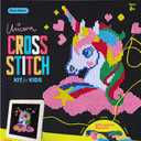 Dan&Darci Unicorn Cross Stitch Kit for Kids - Fun Crafts for Girls 8-12 - 9 Year Old Girl Birthday Gifts - Embroidery Kits for Beginners - Craft for Ages 8-12, 10-12 - Gift for 8-12 Year Old
