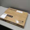 VASAGLE MAEZO Collection - Side Table, 2-Tier Small Round End Table, Nightstand with Tapered Legs, Curved Transitions, for Small Spaces, Living Room, Bedroom, Rustic Walnut ULET283T41