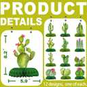 12 Pack Cactus Table Decorations - Cactus Party Decorations for Kids' Birthday and Baby Shower - Cactus Table Toppers