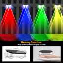 4 Pack Solar Fence Lights Outdoor Waterproof Stainless Steel Led Solar Lights Outdoor Post Deck Light 9 Modes RGB Color Changing Garden Step Light Solar Powered for Backyard Wall Patio