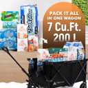 Hikenture Collapsible Wagon - 330LBS Capacity, Extra Large Foldable Wagon with All-Terrain Wheels, Utility Beach Cart for Outdoor Garden