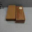 NIRMAN Acacia Wood Rectangular Wooden Platters for Home Decor, Food, Vegetables, Fruit, Charcuterie, Appetizer Serving Tray (13" x 5.5" x 0.75") (Set of 3)