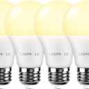 Lighting EVER LED Smart Light Bulbs, Compatible with Alexa and Google Assistant, 60 Watt Equivalent, Dimmable with App (Not Support Traditional Dimmers), Warm White 2700K, A19 E26, 2.4GHz WiFi Only