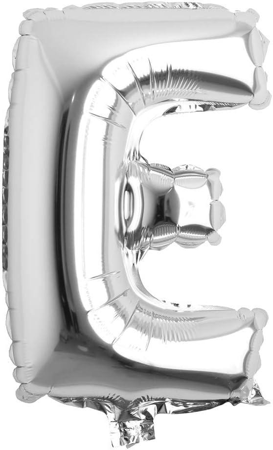 32 inch Letter Balloons Silver Alphabet Number Balloons Foil Mylar Party Wedding Bachelorette Birthday Bridal Shower Graduation Anniversary Celebration Decoration (32 inch E Silver)