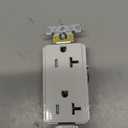 Leviton 20 Amp, 125 Volt, Tamper Resistant, Decora Plus Duplex Receptacle, Straight Blade, Commercial Grade, Self Grounding, TDR20-W, White