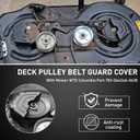 2 Pack Deck Spindle Pulley Belt Guard Cover Compatible with MTD Craftsman Troy Bilt Lawn Mowers, Fits 42 and 46 Inch Cut Decks, Replaces 783-06424A-0637 0638 OEM 783-06424A (Black)