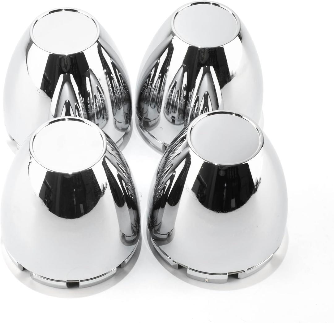 RTrhinoTuning 4 PCS 3.26" Bore Dome Center Cap for Rim 3 1/4" Wheel Center Caps, OD: 3.26"(83 mm) ID: 3.15"(80 mm) Wheel Caps Hubcaps, Chrome Silver