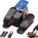 Under Desk Elliptical Machine, Ellipse Leg Exerciser as Seen on Tv for Seniors Adults with 12 Adjustable Speed, Quiet & Portable Seated Pedal Exerciser with Remote Control & Non-Slip Foot Straps (Black)