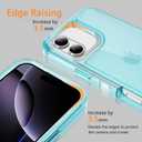 Compatible with iPhone 16 Case with HD Screen Protector, Heavy Duty Shockproof [3 in 1] Clear Phone Cases for iPhone 16 6.1" (Blue)
