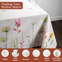 Maison d' Hermine Table Cloth Square Table 100% Cotton 60 x 60 Inches Tablecloth Reusable Decorative for Dining Kitchen Room Farmhouse Home Gifts for Mothers Day Spring Summer - Botanical Fresh