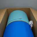 FDP SoftScape 18" Round Ottoman, Collaborative Soft Foam Flexible Seating, Kids' Furniture for Elementary Classrooms, Learning Centers or Home Youth 16" H, (2-Piece Set) - French Blue/Turquoise