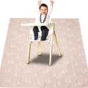 Splat Mat for Under High Chair/Arts/Crafts, Washable Baby Spill Mat Waterproof Non-Slip Floor Splash Mat, Portable Baby Play Mat and Table Cloth (Goose, 43"x 43")