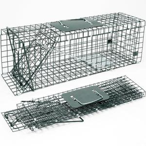 HOMESTEAD 24 Inch Heavy Duty Collapsible Live Animal Trap - Trap for Squirrels, Chipmunks, Rabbits, Kittens, Foldable Steel Trap (24 Inch)