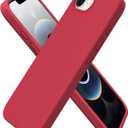 ORNARTO Compatible with iPhone 16e Case 6.1"(2025), Liquid Silicone 3 Layers Full Covered Soft Gel Rubber Phone Case, Shockproof Protective Cover with Anti-Scratch Microfiber Lining-Red