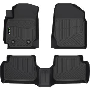 Floor Mats Custom for Toyota Corolla 2003-2008 (for Models Without Heating Vents Below The Front Row Seat) All Weather TPE Heavy Duty Non-Slip Automotive Floor Liners Accessories, Black