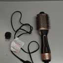 PRITECH 1000W Dual Voltage Ceramic Ionic Hair Dryer Brush,4-in-1 Hot Air Styler & One Step Volumizer for Straight & Curly Hair Salon (110-120V/220-240V), Black Gold
