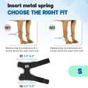 Dog Front Leg Brace with Removable Metal Springs- Adjustable Reflective Ankle Wrap for Dogs, Anti-Slip Reverse-Buckle Design Dog Ankle Brace for Arthritis, Sprains, Injury Recovery (Black, S)